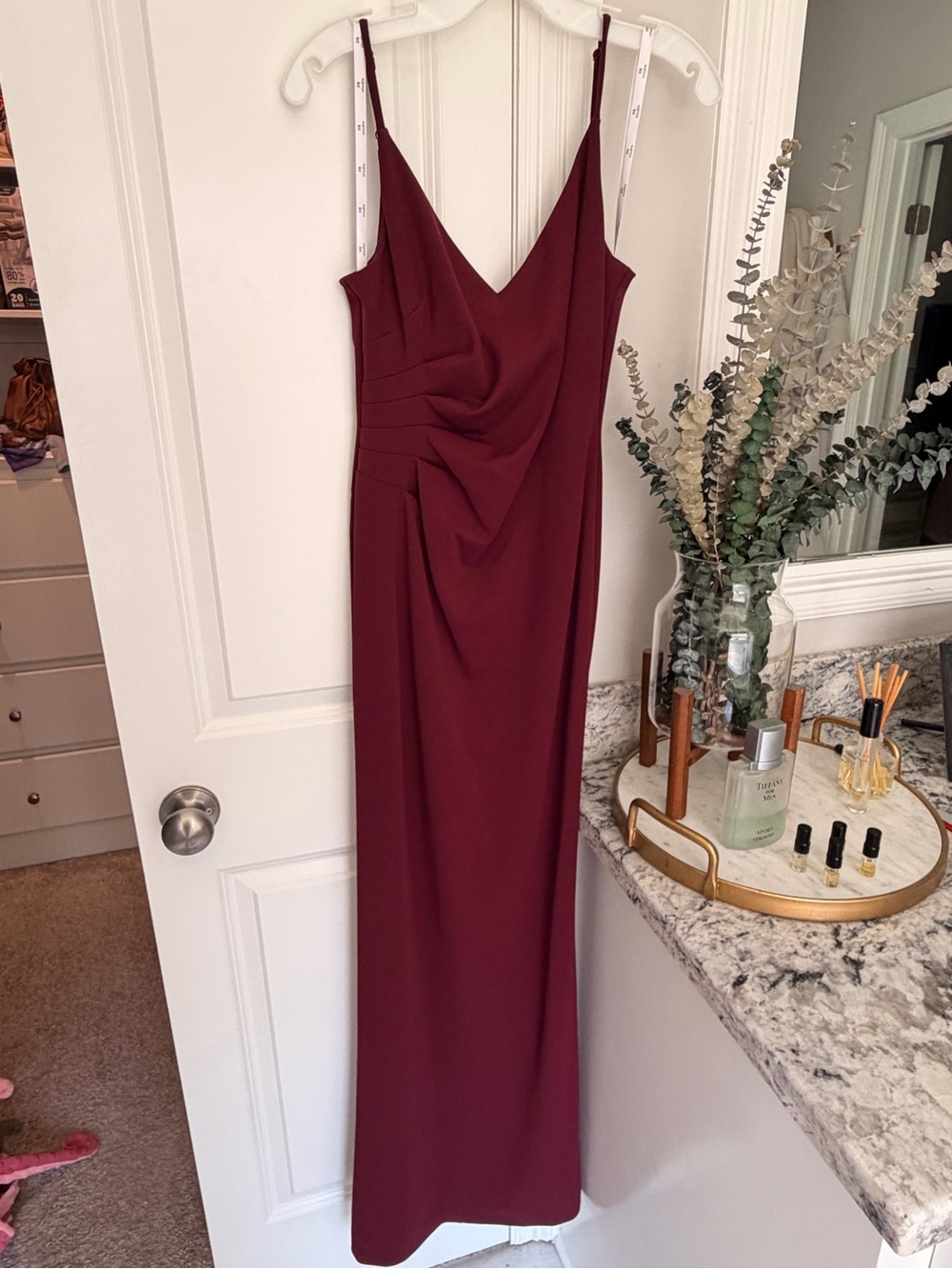 DB Studio Burgundy Bridesmaid Dress